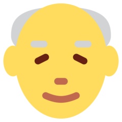 How emoji old man displayed on Twitter