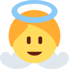 How emoji baby angel displayed on Twitter