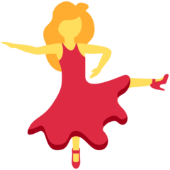 How emoji woman dancing displayed on Twitter