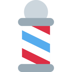 How emoji barber pole displayed on Twitter