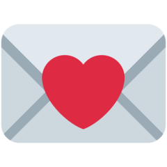 How emoji love letter displayed on Twitter