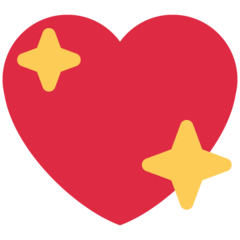 How emoji sparkling heart displayed on Twitter