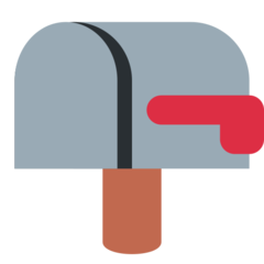 How emoji closed mailbox with lowered flag displayed on Twitter