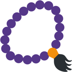 How emoji prayer beads displayed on Twitter