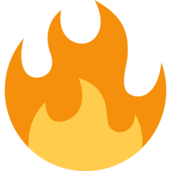 How emoji fire displayed on Twitter