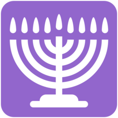 How emoji menorah displayed on Twitter