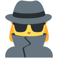 How emoji woman detective displayed on Twitter