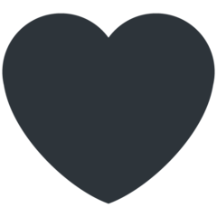 How emoji black heart displayed on Twitter