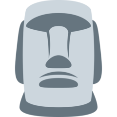 How emoji moai displayed on Twitter