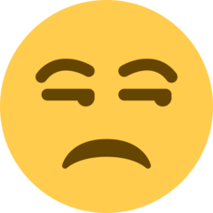 How emoji unamused face displayed on Twitter