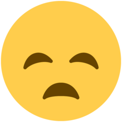 How emoji disappointed face displayed on Twitter