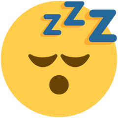 How emoji sleeping face displayed on Twitter