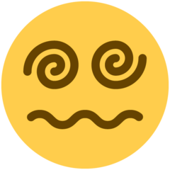 How emoji face with spiral eyes displayed on Twitter