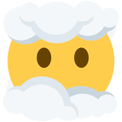 How emoji face in clouds displayed on Twitter