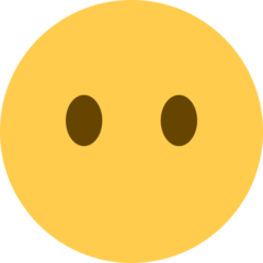 How emoji face without mouth displayed on Twitter