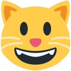 How emoji grinning cat displayed on Twitter