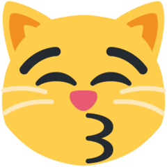 How emoji kissing cat displayed on Twitter