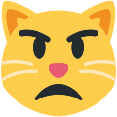 How emoji pouting cat displayed on Twitter