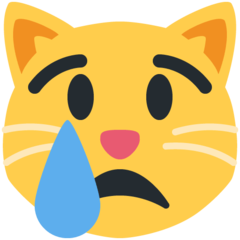 How emoji crying cat displayed on Twitter