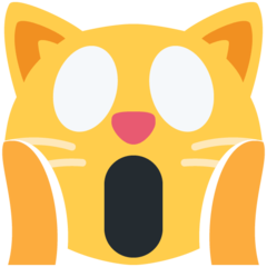 How emoji weary cat displayed on Twitter