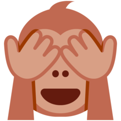 How emoji see-no-evil monkey displayed on Twitter