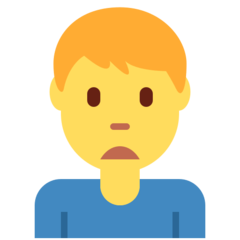 How emoji man frowning displayed on Twitter