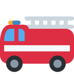 How emoji fire engine displayed on Twitter