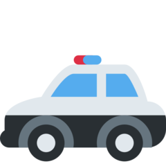 How emoji police car displayed on Twitter