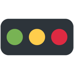 How emoji horizontal traffic light displayed on Twitter