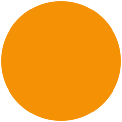 How emoji orange circle displayed on Twitter