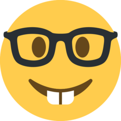 How emoji nerd face displayed on Twitter