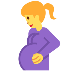 How emoji pregnant woman displayed on Twitter