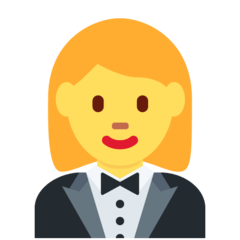 How emoji woman in tuxedo displayed on Twitter