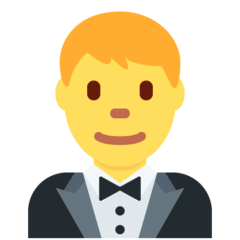 How emoji man in tuxedo displayed on Twitter