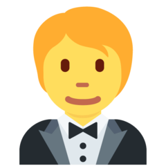 How emoji person in tuxedo displayed on Twitter