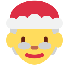 How emoji Mrs. Claus displayed on Twitter