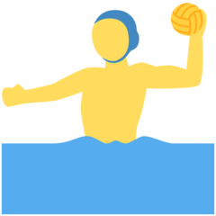 How emoji man playing water polo displayed on Twitter