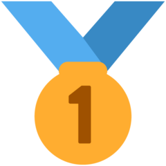 How emoji 1st place medal displayed on Twitter