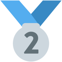 How emoji 2nd place medal displayed on Twitter