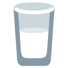 How emoji glass of milk displayed on Twitter