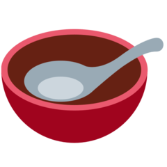 How emoji bowl with spoon displayed on Twitter