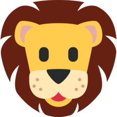 How emoji lion displayed on Twitter