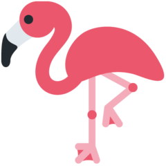 How emoji flamingo displayed on Twitter