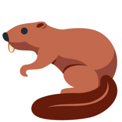 How emoji beaver displayed on Twitter