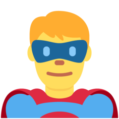 How emoji man superhero displayed on Twitter