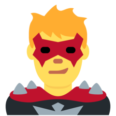 How emoji man supervillain displayed on Twitter