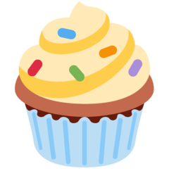 How emoji cupcake displayed on Twitter