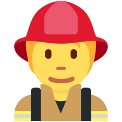 How emoji firefighter displayed on Twitter