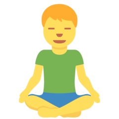 How emoji man in lotus position displayed on Twitter