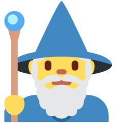 How emoji man mage displayed on Twitter